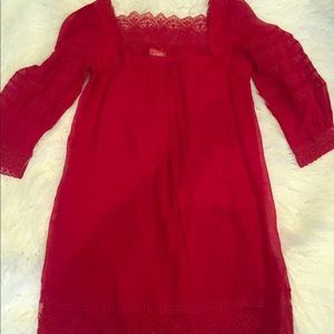 Yoana Barashi (Anthropologie) red silk dress!!